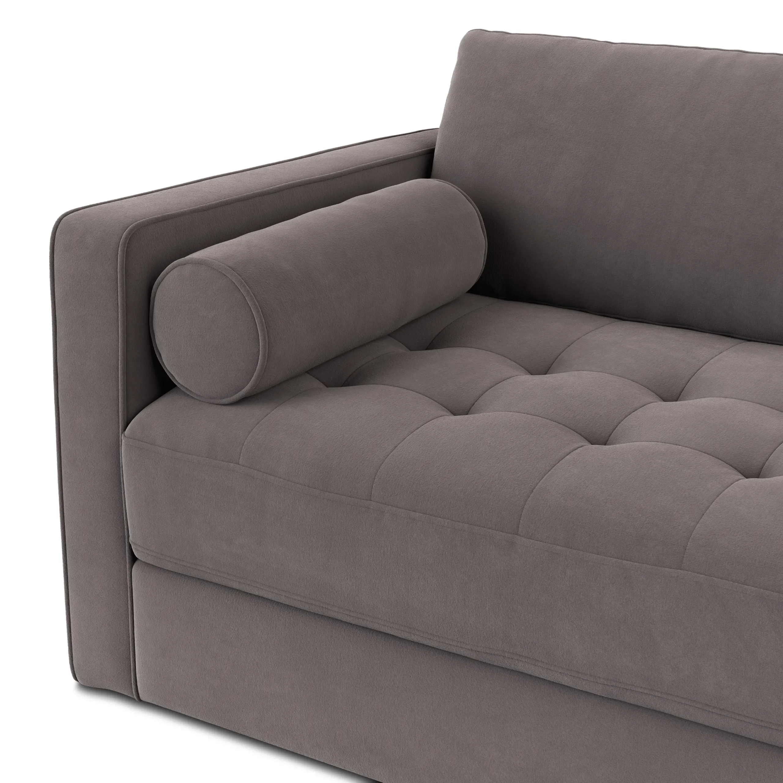 Sven 88_ Tufted Velvet Sofa Bed - Hale Warm Gray - Image 12