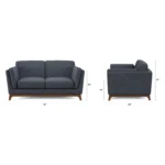 Ceni 61_ Loveseat - Denim Blue