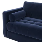Sven 88_ Tufted Velvet Sofa Bed - Plush Cascadia Blue