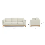 Ceni 83_ Sofa - Buckler Ivory