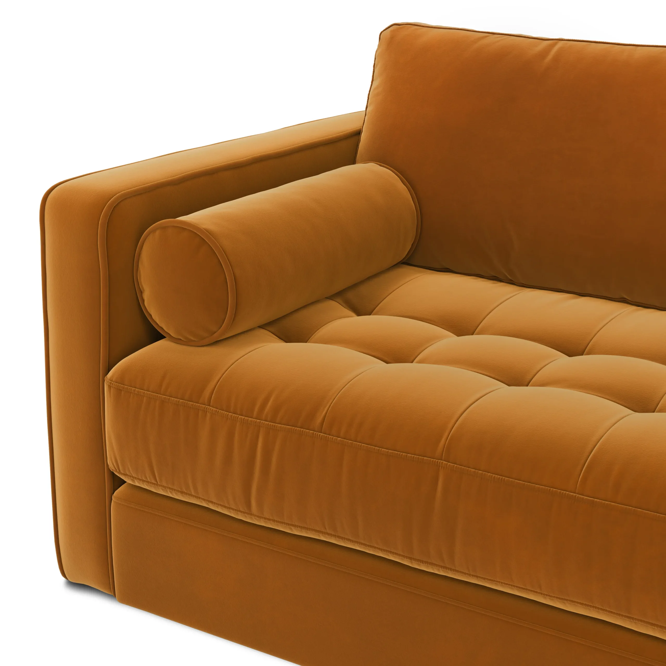 Sven 88_ Tufted Velvet Sofa Bed - Plush Pacific Ginger - Image 10