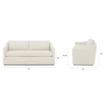 Landry 72_ Loveseat - Ivory Wool Bouclé