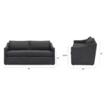 Landry 72_ Loveseat - Napa Charcoal