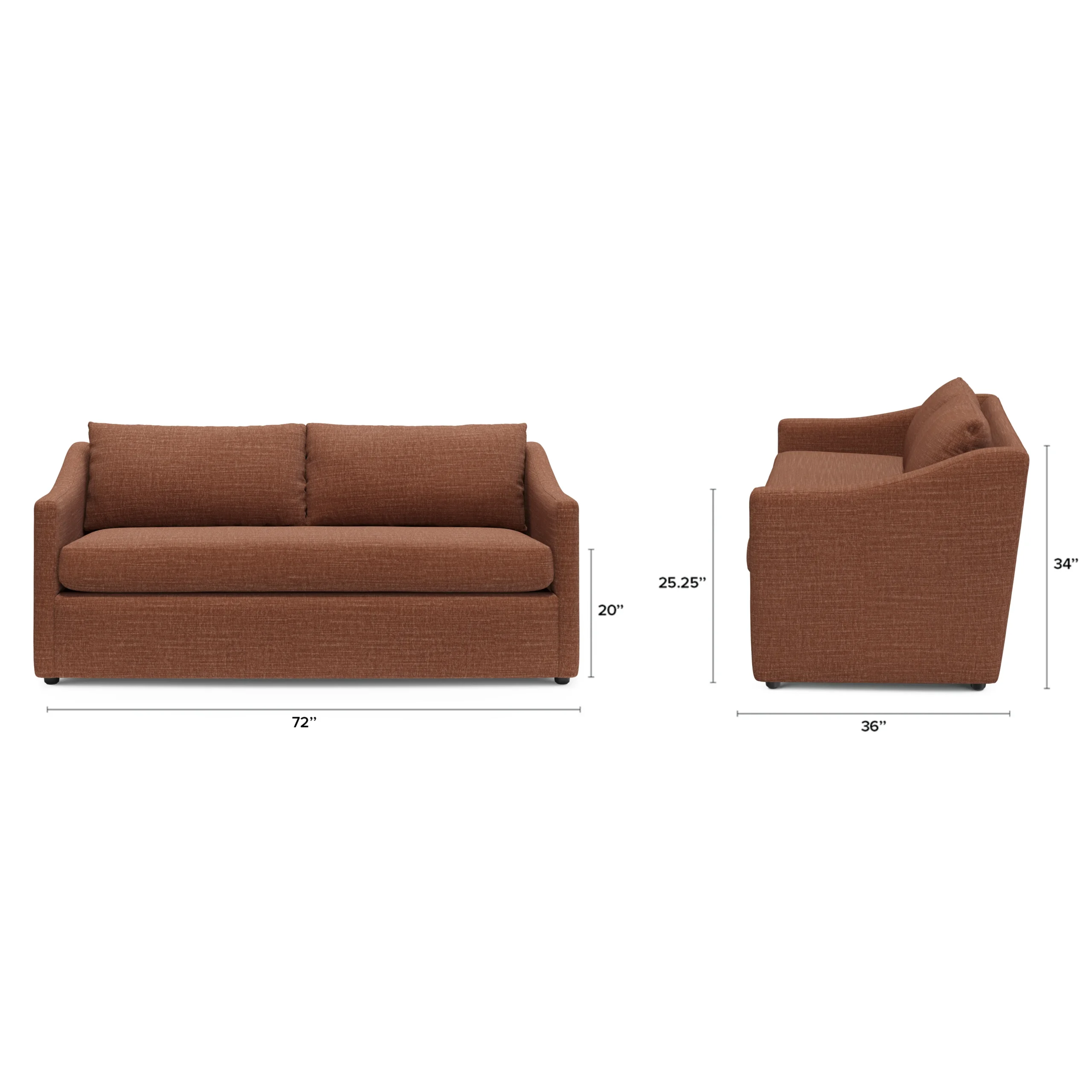 Landry 72_ Loveseat - Napa Rust - Image 2
