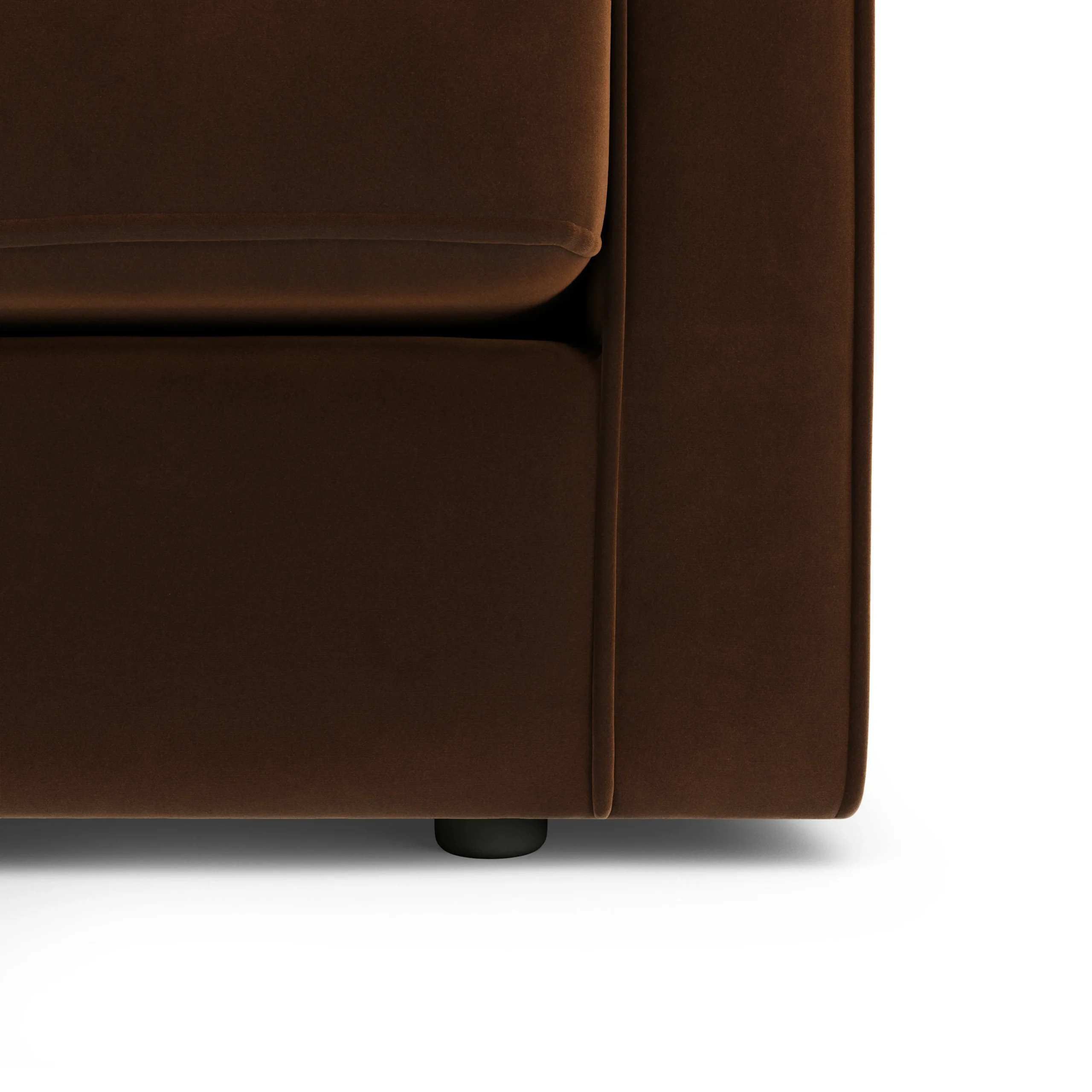 Sven 88_ Grounded Tufted Velvet Sofa - Plush Pacific Brown - Image 4