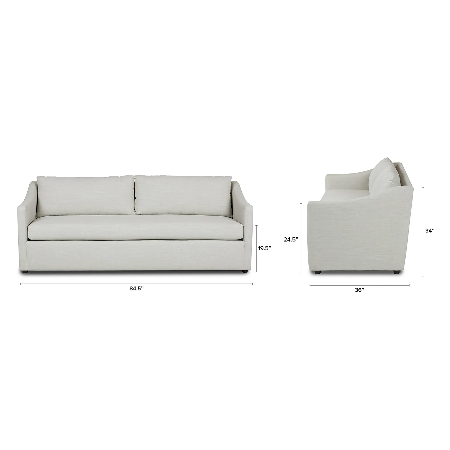 Landry 84.5_ Sofa - Napa Dove - Image 11
