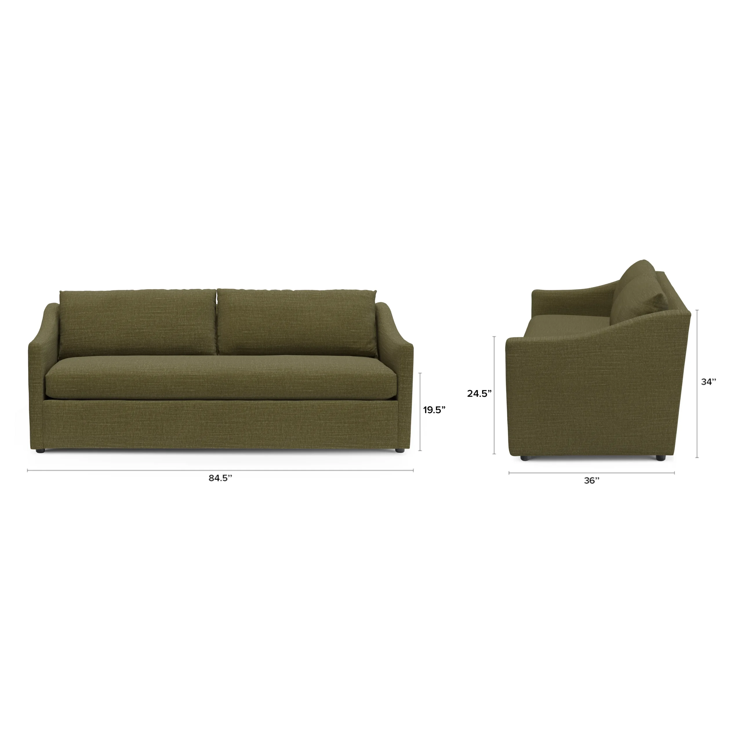 Landry 84.5_ Sofa - Napa Moss - Image 11