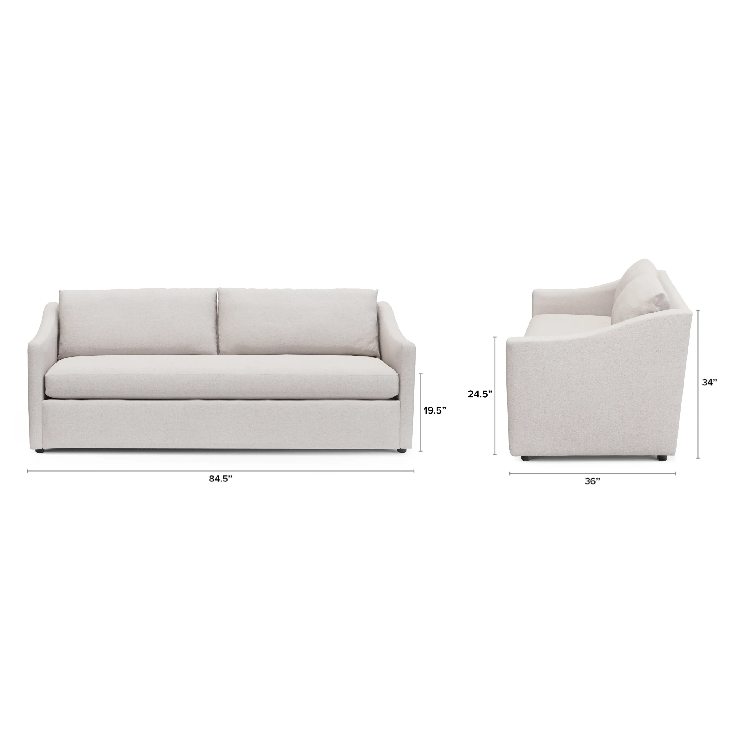 Landry 84.5_ Sofa - Napa White - Image 11