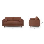 Sven 72_ Tufted Loveseat - Ratine Oxide