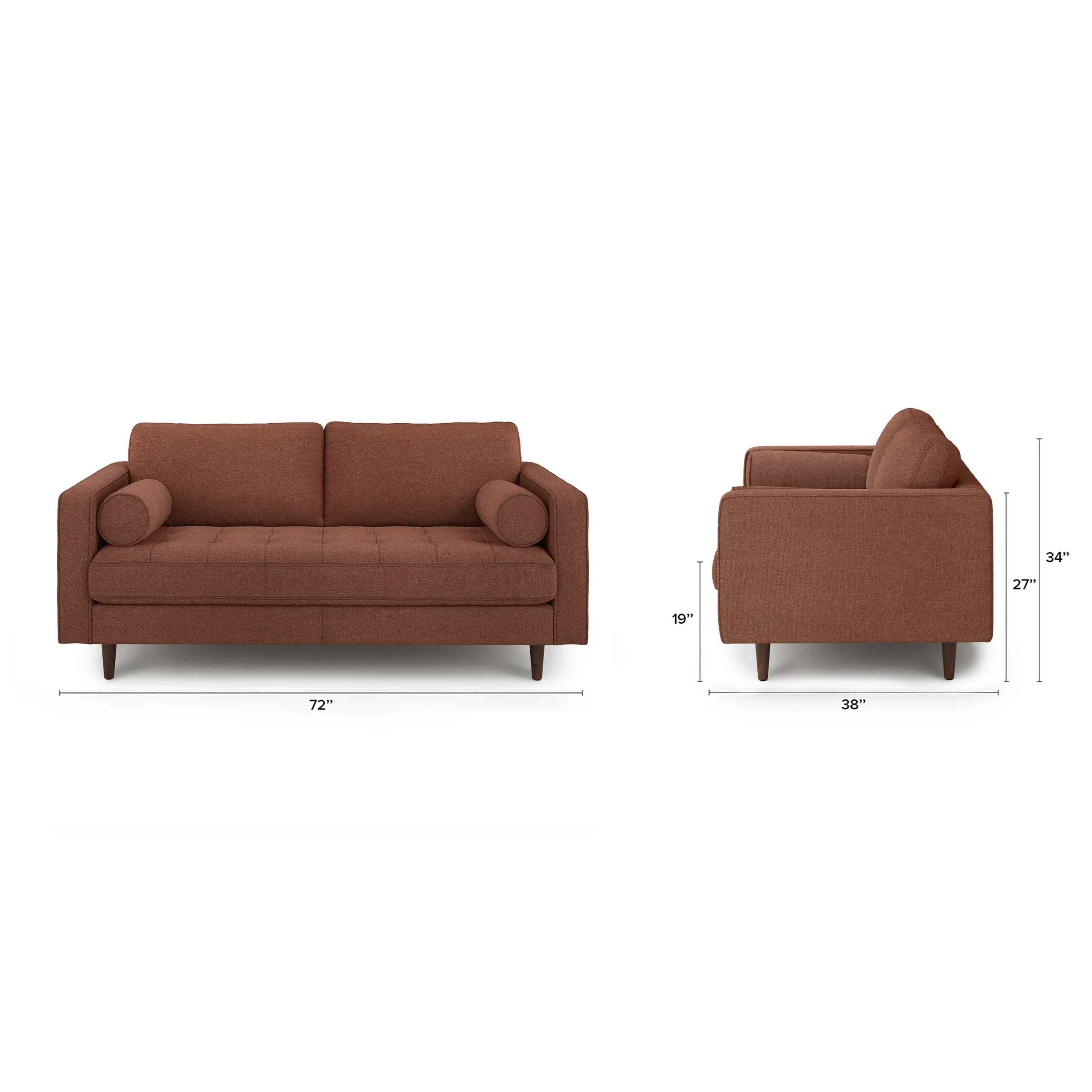 Sven 72_ Tufted Loveseat - Ratine Oxide - Image 7