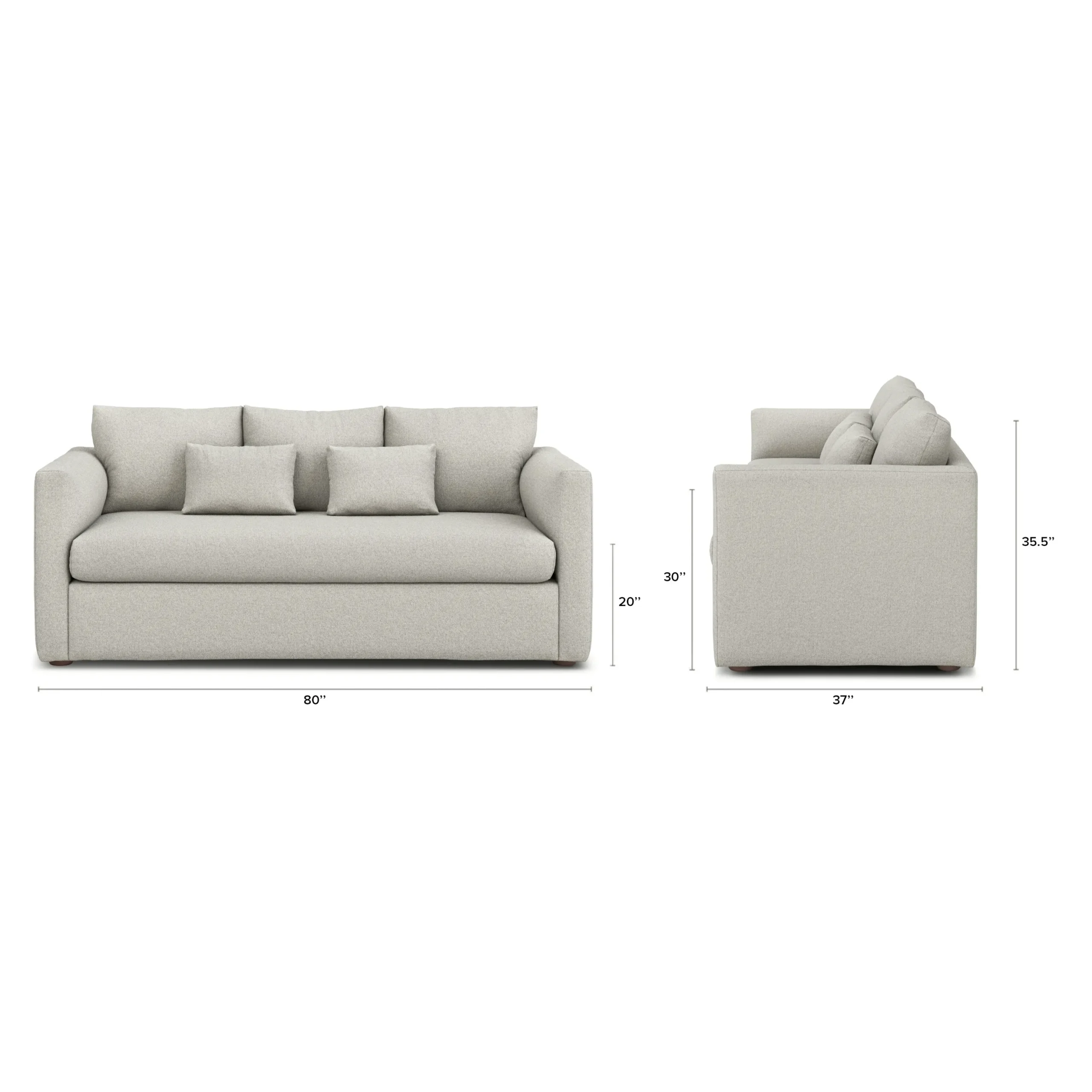 Marina 80_ Sofa - Clover Ivory - Image 11