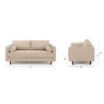 Sven 72_ Tufted Loveseat - Ratine Buff