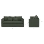 Marina 80_ Sofa - Green Wool Bouclé