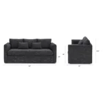 Marina 80_ Sofa - Napa Charcoal