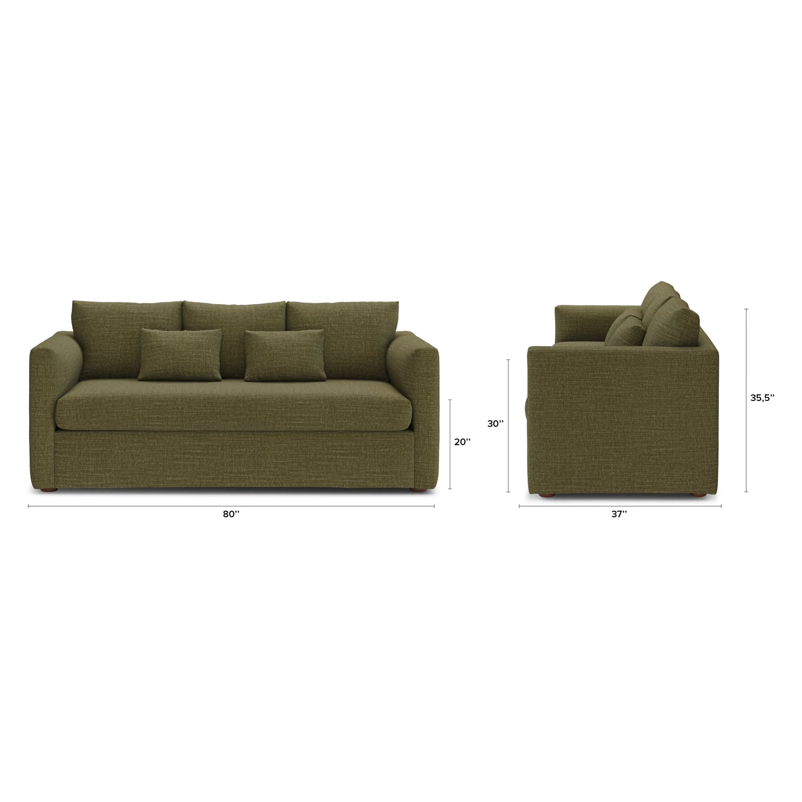Marina 80_ Sofa - Napa Moss - Image 11