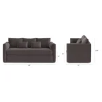 Marina 80_ Velvet Sofa - Hale Warm Gray