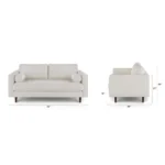 Sven 72_ Tufted Loveseat - Biscuit Cream