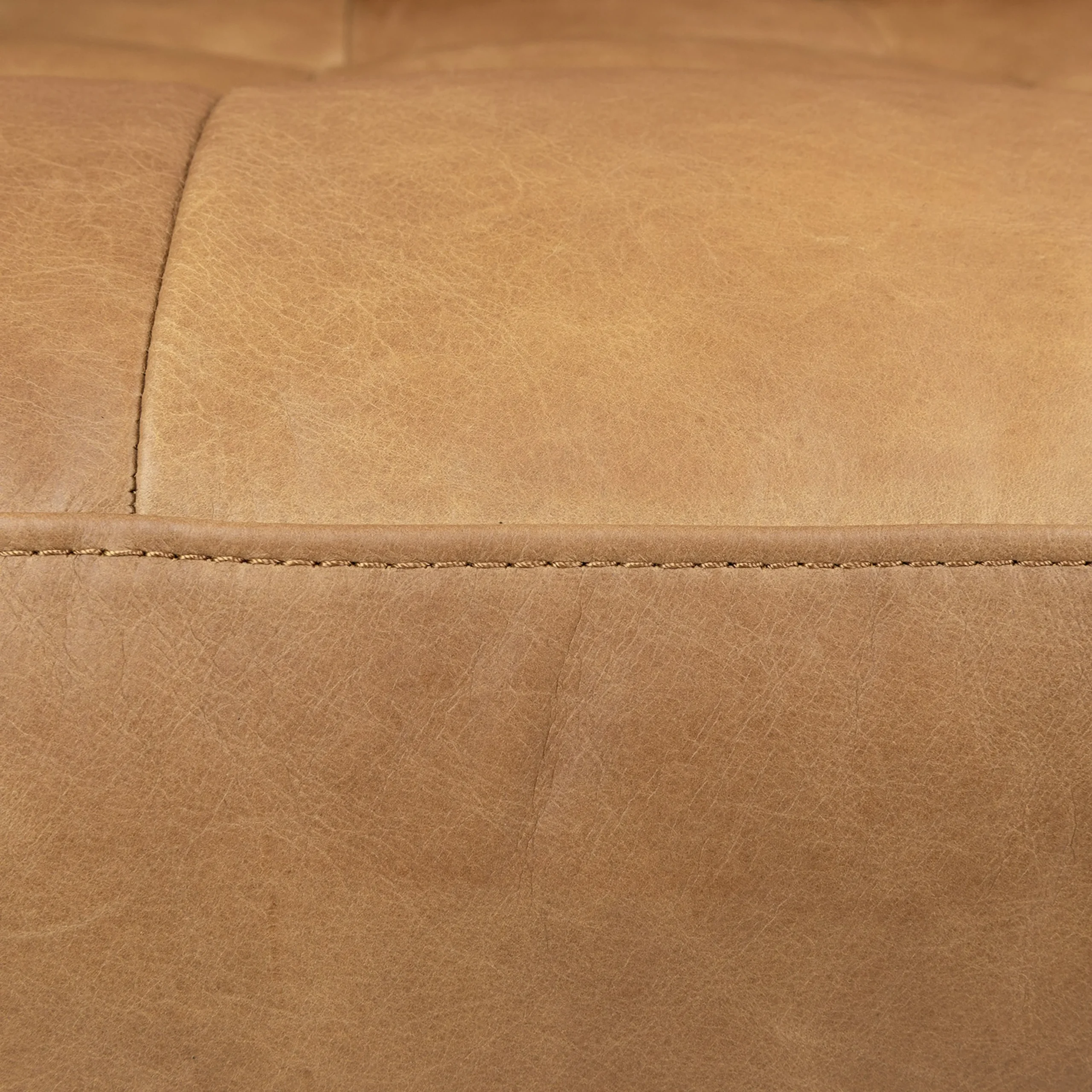 Sven 72_ Tufted Leather Loveseat - Charme Tan - Image 8