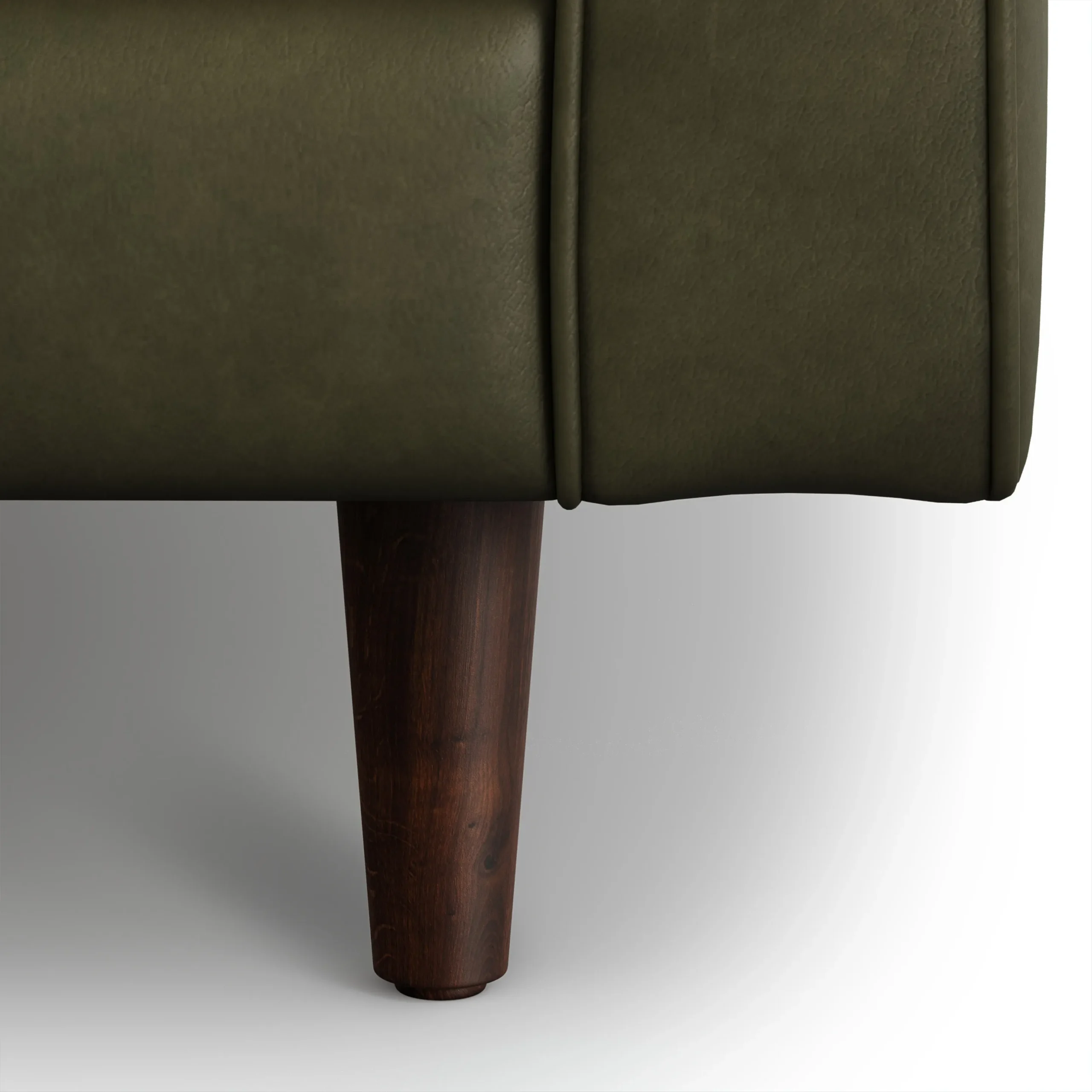 Sven 72_ Tufted Leather Loveseat - Charme Green - Image 8