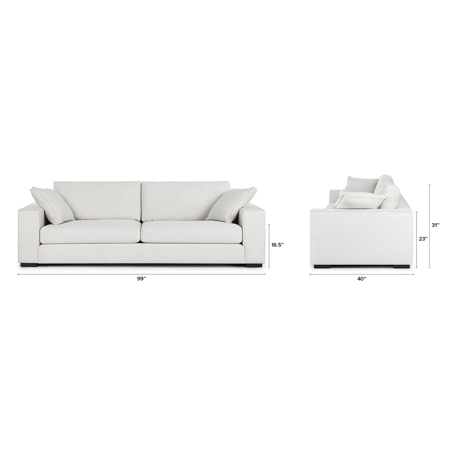Sitka 99_ Sofa - Quartz White - Image 7
