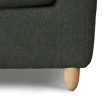 Vati 80_ Sofa Bed - Natural Oak and Green Wool Bouclé