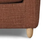 Vati 80_ Sofa Bed - Natural Oak and Napa Rust