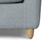 Vati 80_ Sofa Bed - Natural Oak and Silver Light Blue