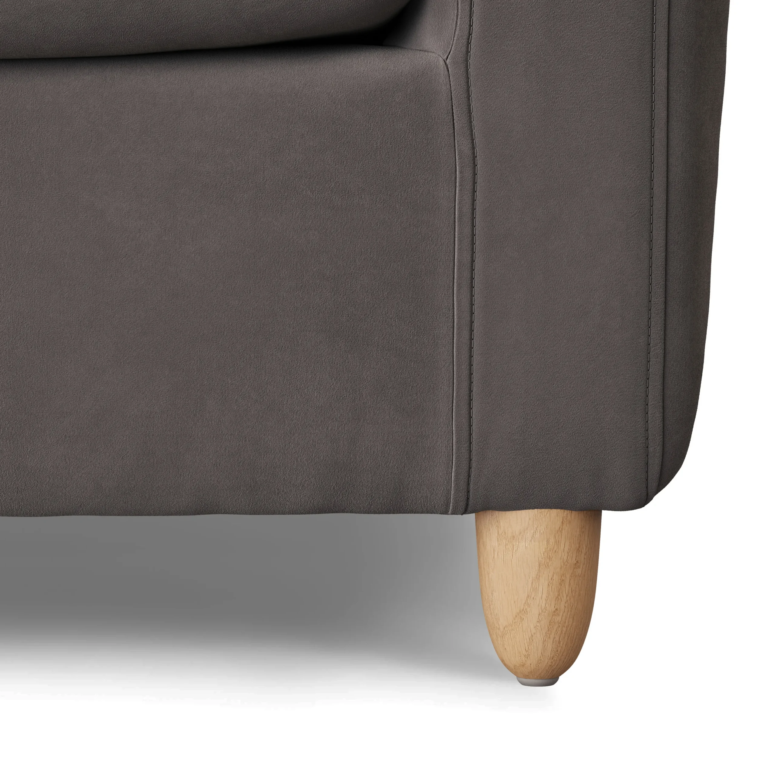 Vati 80_ Velvet Sofa Bed - Natural Oak and Hale Warm Gray - Image 10