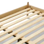 Lenia King Upholstered Bed - White Oak and Lunaria White Bouclé