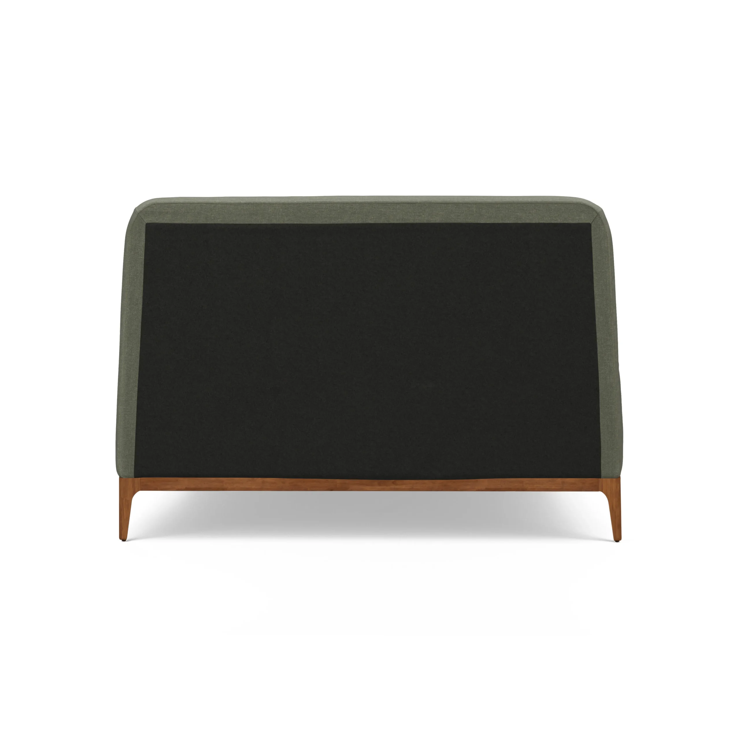 Rosin Queen Upholstered Bed - Smoked Oak and Welsh Green - Image 4