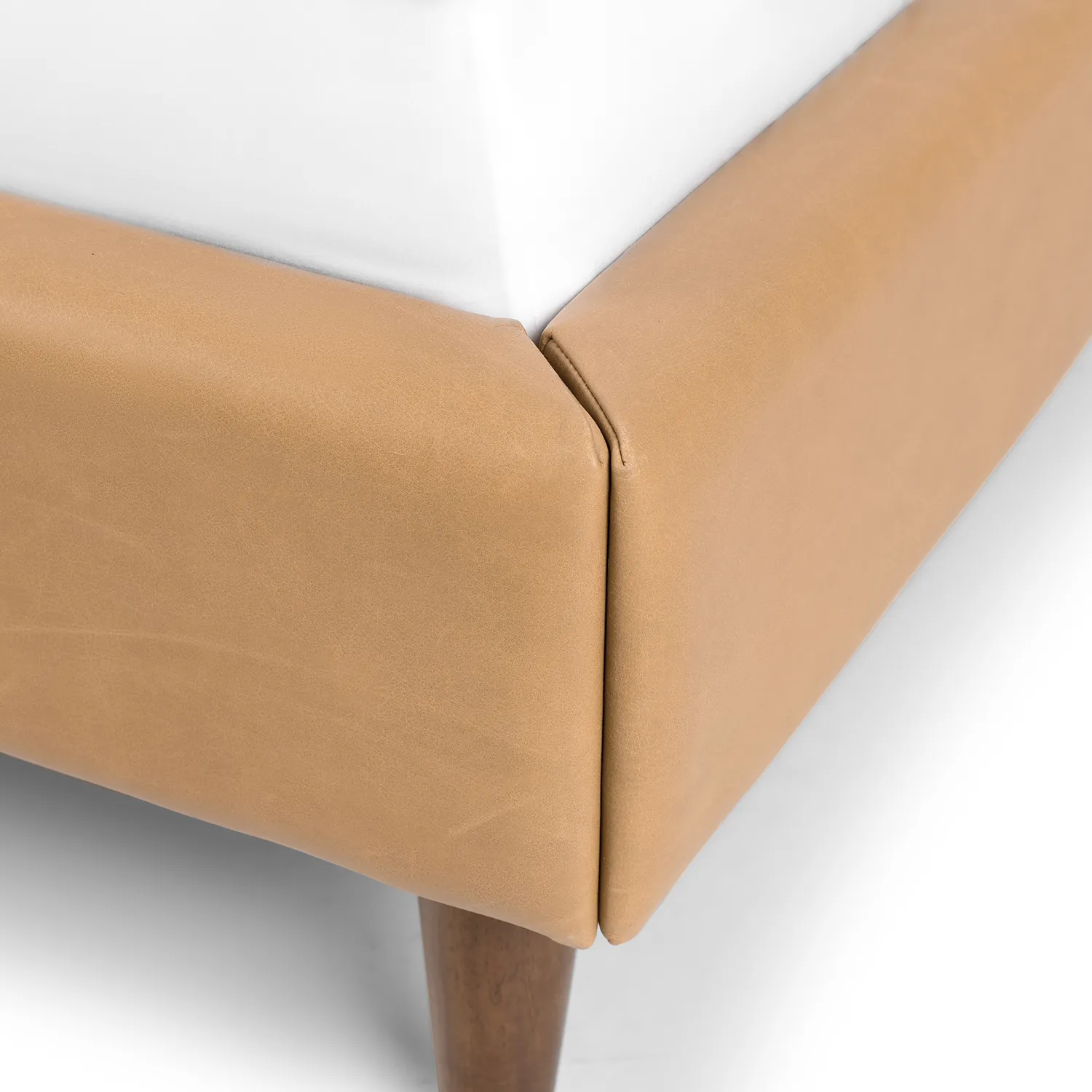 Sven King Tufted Leather Bed - Charme Tan - Image 5