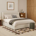 Sven King Tufted Storage Bed - Biscuit Cream