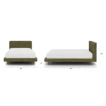Tessu Full Low Profile Upholstered Bed - Napa Moss