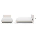 Tessu Full Low Profile Upholstered Bed - Napa White
