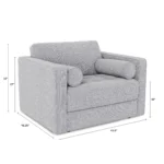 Sven 45.5_ Tufted Sleeper Chair - Stone Gray