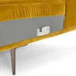 Abisko 91_ Velvet Sofa - Plush Yarrow Gold