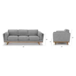 Timber 90_ Sofa - Pebble Gray