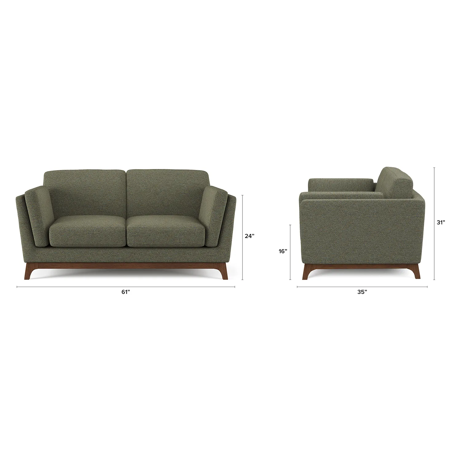 Ceni 61_ Loveseat - Hemlock Green - Image 11