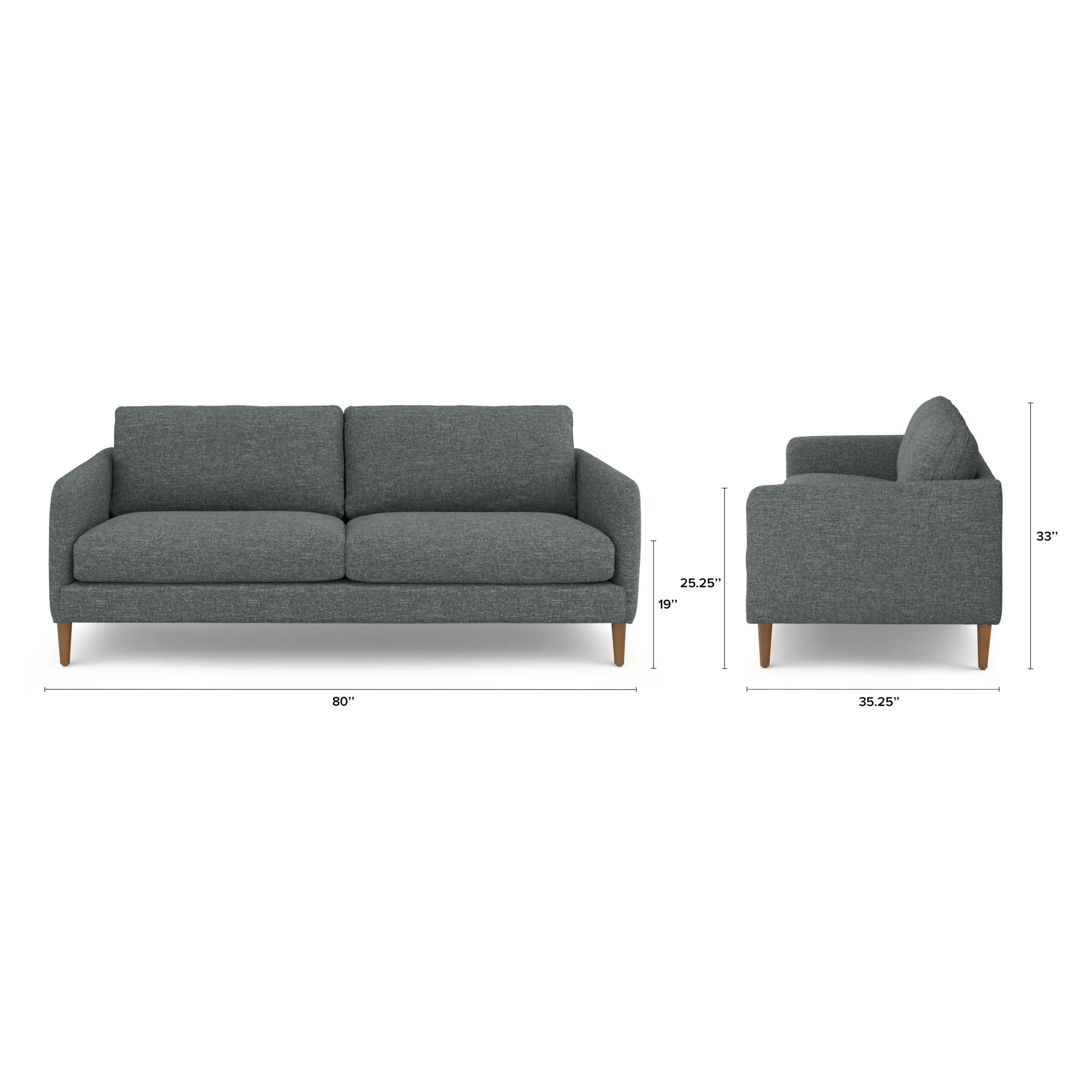 Hanson 80_ Sofa - Harbor Dark Gray - Image 2