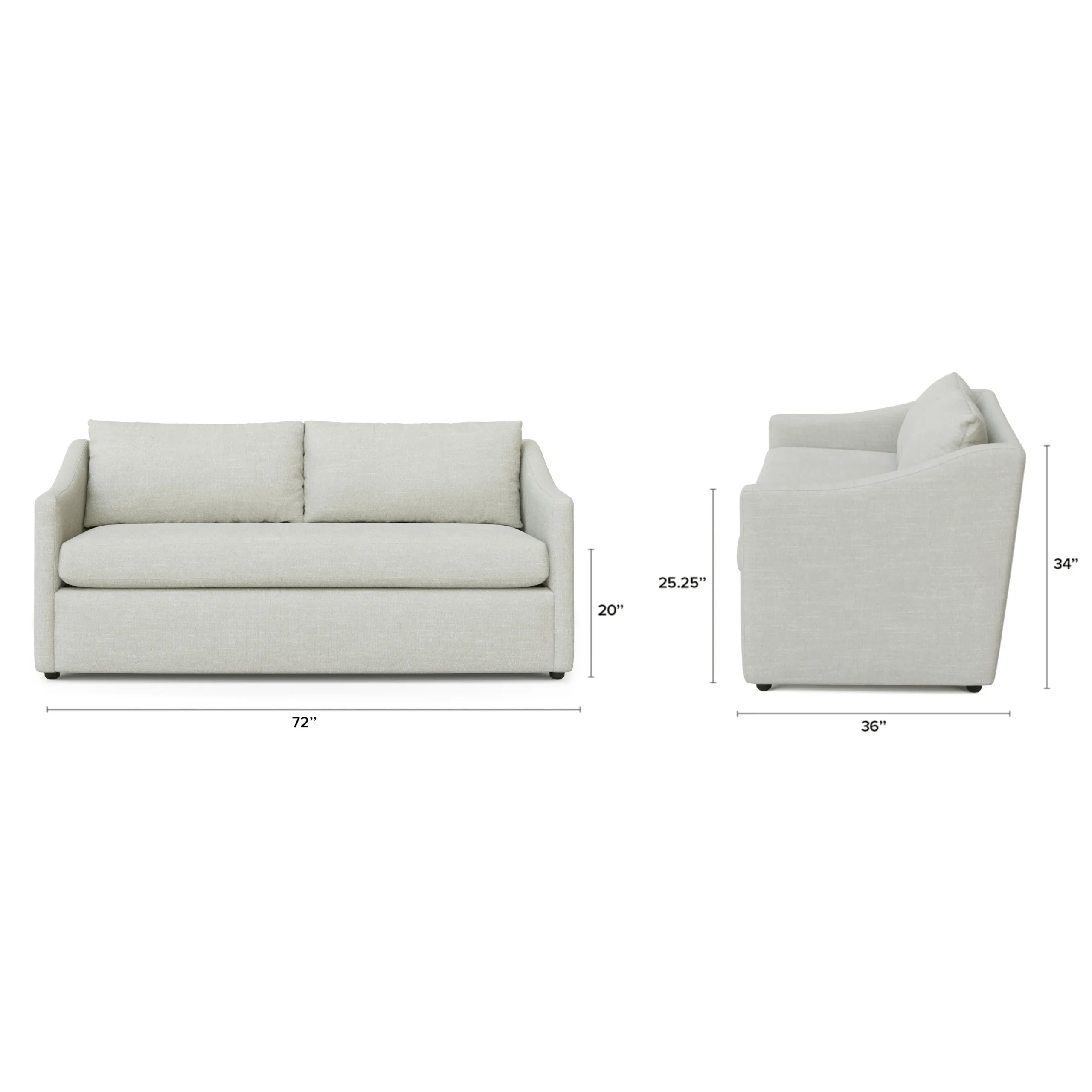 Landry 72_ Loveseat - Napa Dove - Image 2