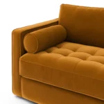 Sven 88_ Grounded Tufted Velvet Sofa - Plush Pacific Ginger