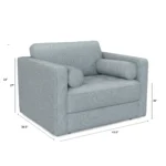 Sven 45.5_ Tufted Sleeper Chair - Silver Light Blue