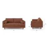 Sven 72_ Tufted Loveseat - Napa Rust