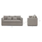 Marina 80_ Sofa - Hestia Gray