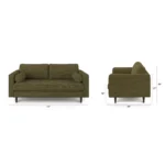 Sven 72_ Tufted Loveseat - Napa Moss