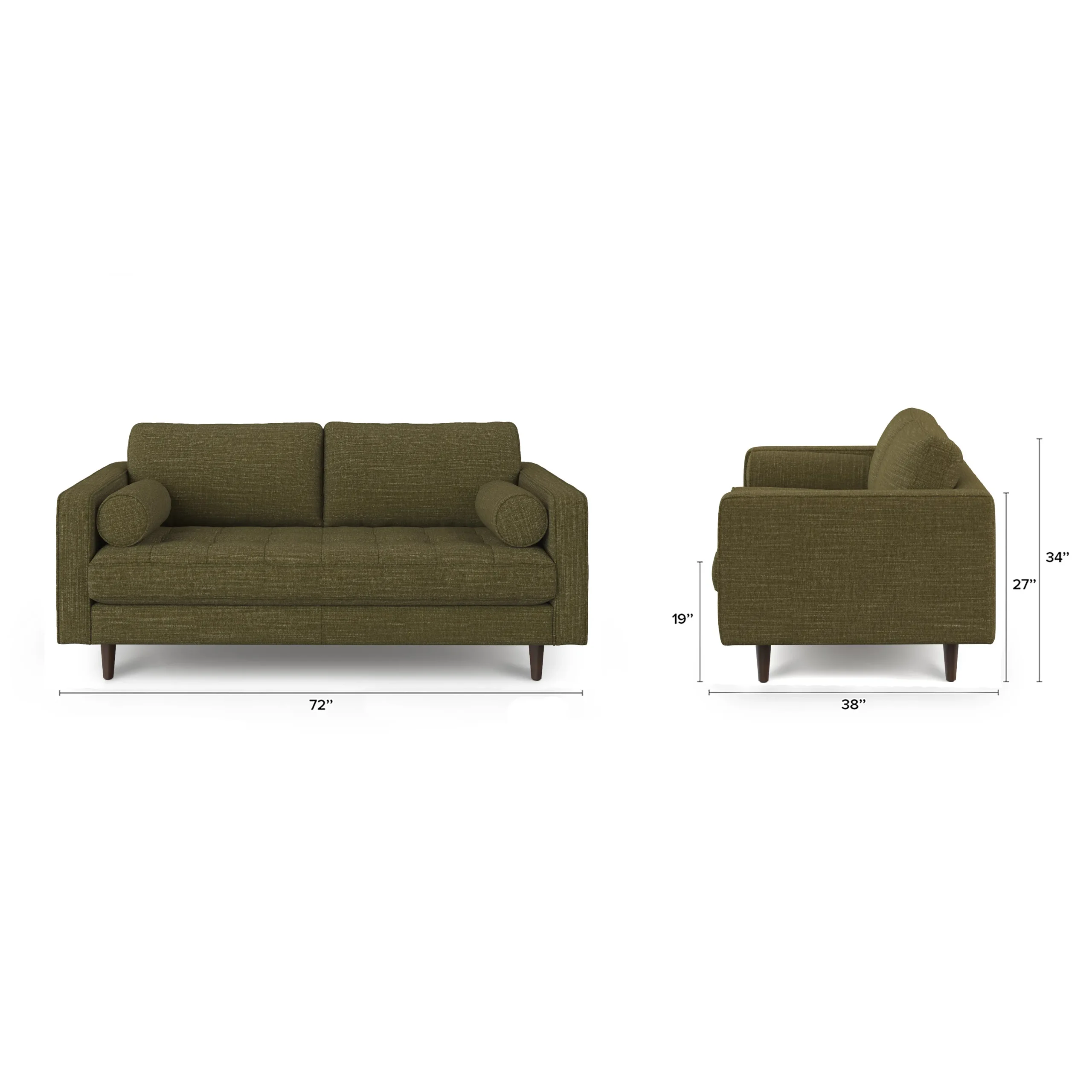 Sven 72_ Tufted Loveseat - Napa Moss - Image 9