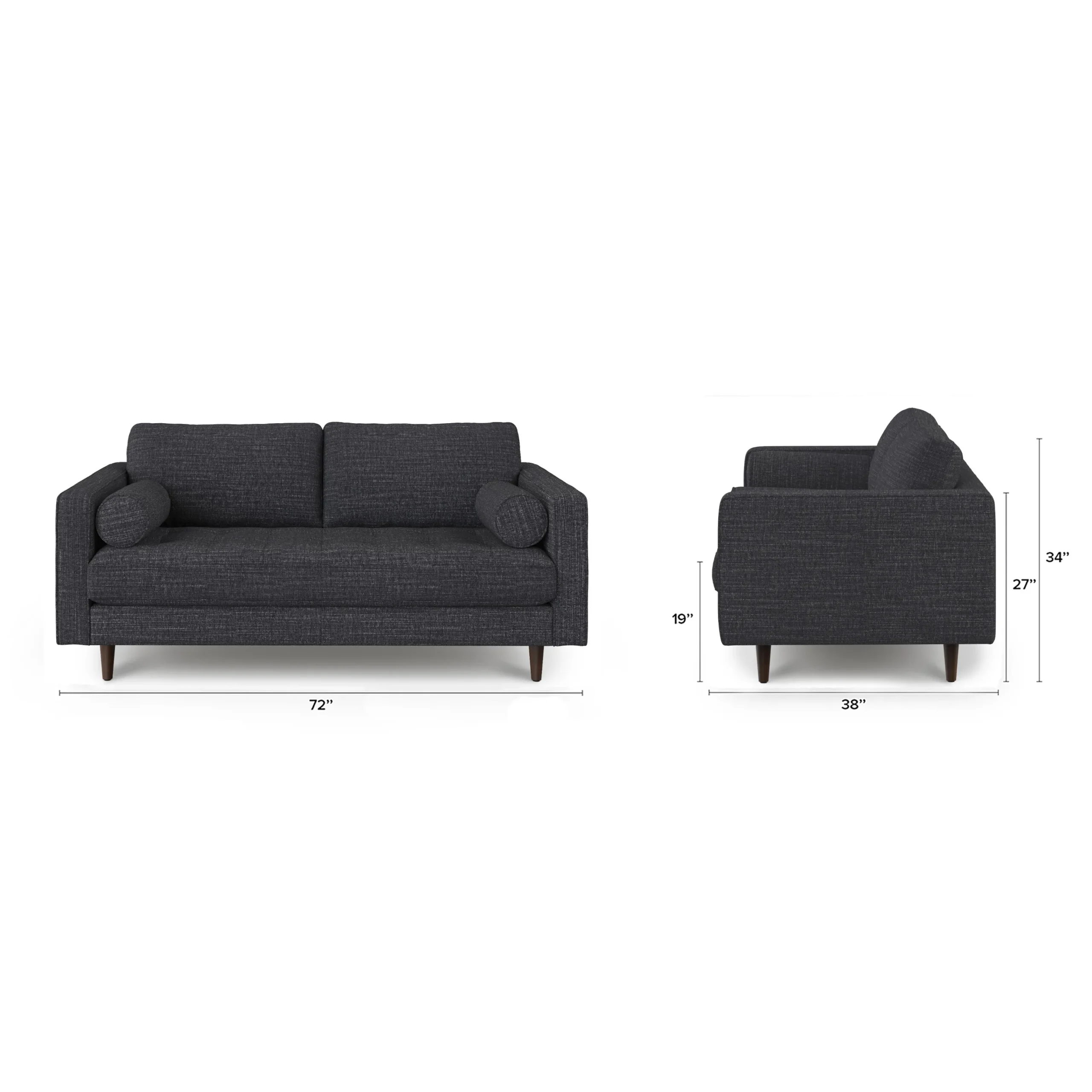 Sven 72_ Tufted Loveseat - Napa Charcoal - Image 9