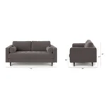 Sven 72_ Tufted Loveseat - Hale Warm Gray