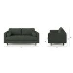 Sven 72_ Tufted Loveseat - Green Wool Bouclé