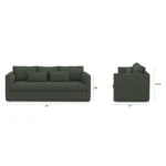 Marina 90_ Sofa - Green Wool Bouclé